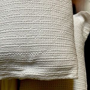 Brand new Pottery Barn cotton/linen quilted shams